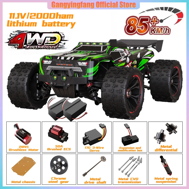 SG116 9522PRO 85KM/H High Speed RC Car Brushless 4WD Off-Road Drift Remote Control Car 1:16 Professional Racing Cars vs SG116MAX Model to assemble