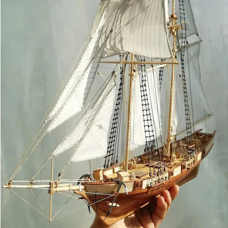 Wooden Assembled Ancient Sailboat Model Kit - Model to assemble