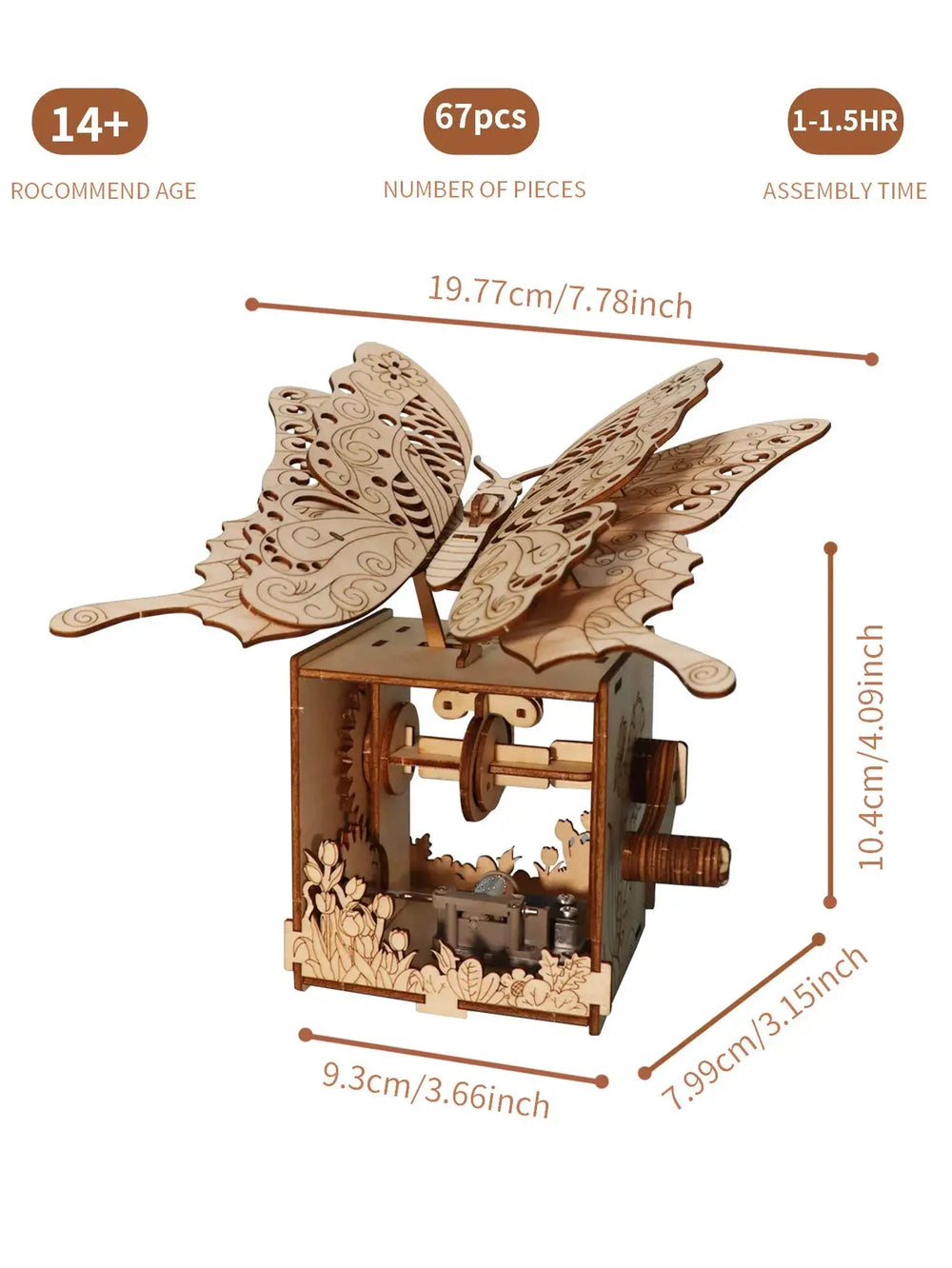 Butterfly Music Box Model to assemble