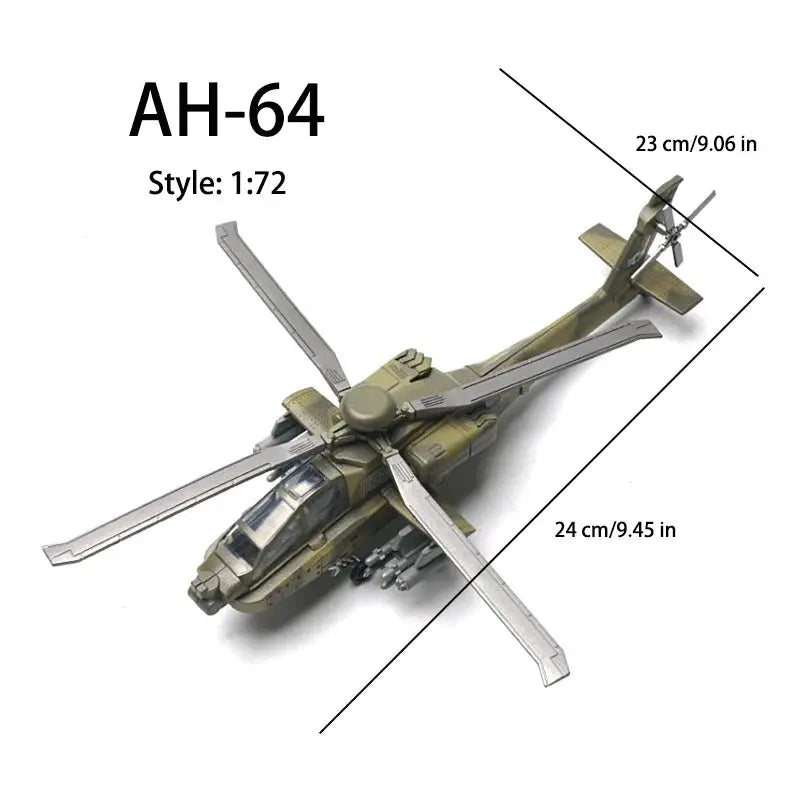 DIY Military Aircraft Model Kit – F14, F35, B2 Bomber & AH64 Helicopter Building Blocks - Model to assemble