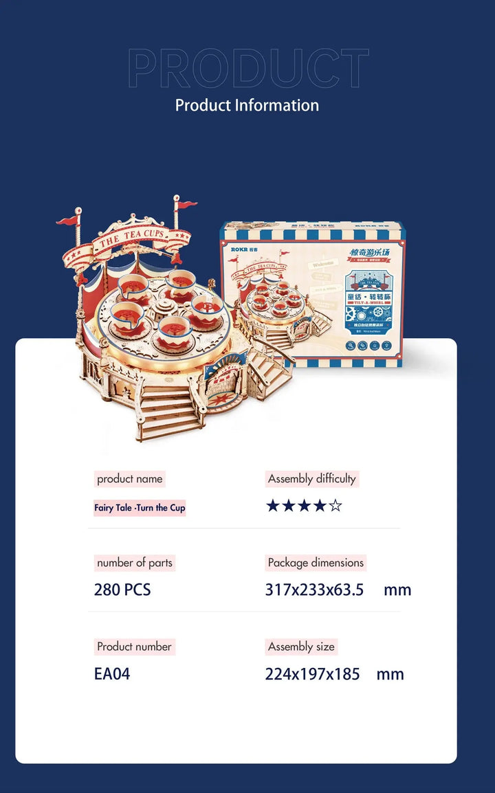 Tilt-A-Whirl The Tea Cup - Model to assemble