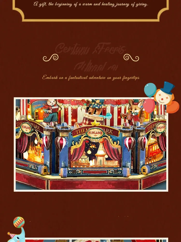 Century Ferris Wheel Music Box Doll Houses - Model to assemble