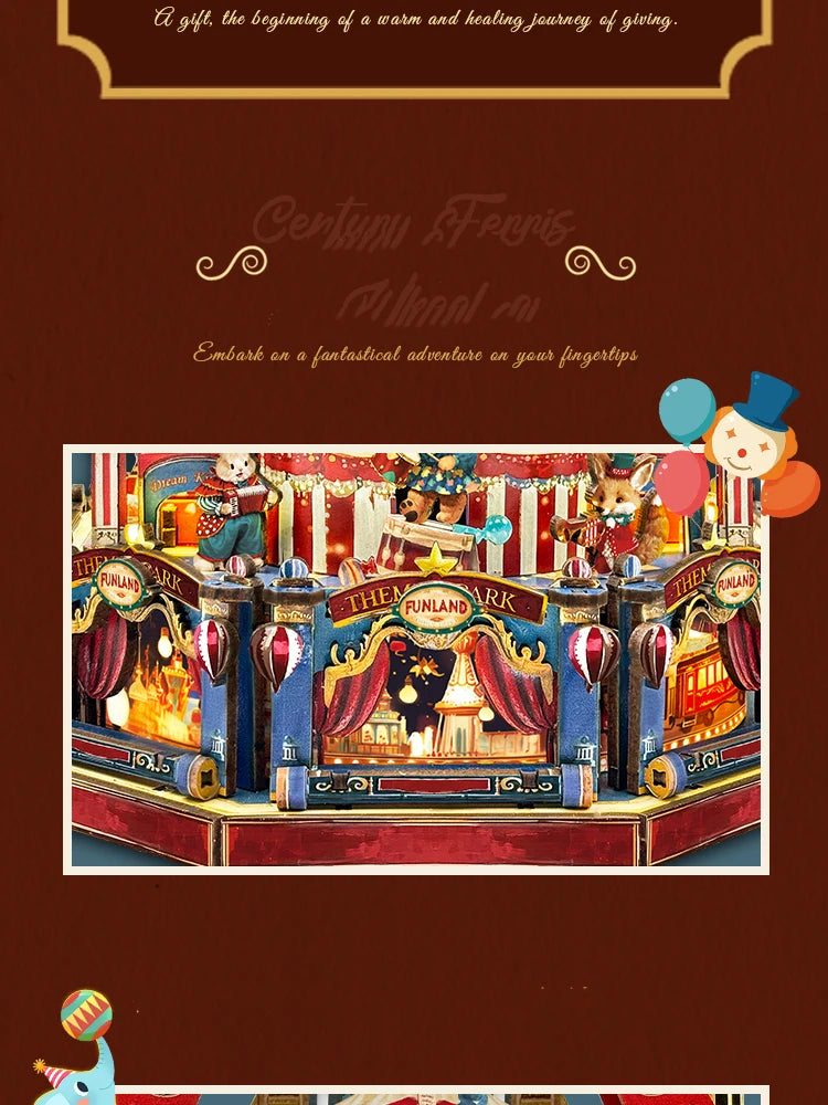 Century Ferris Wheel Music Box Doll Houses - Model to assemble