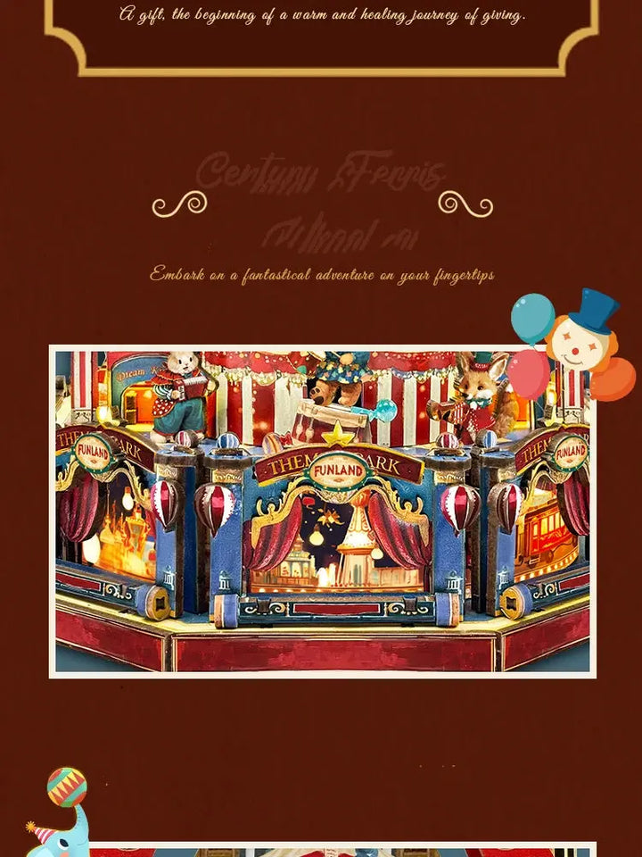 Century Ferris Wheel Music Box Doll Houses - Model to assemble