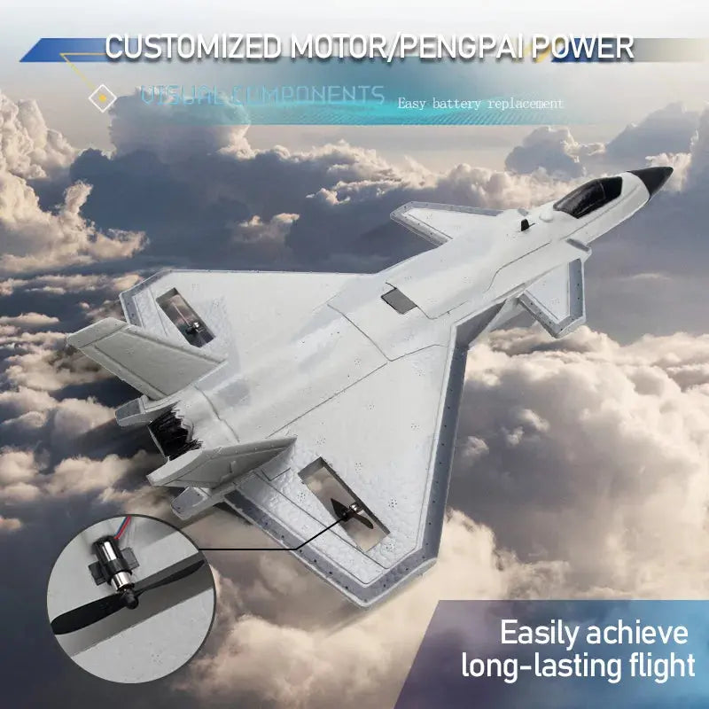 SU-35 RC Fighter Jet Foam Glider – 2.4G Remote Control Fixed Wing Airplane for Kids & Hobbyists - Model to assemble