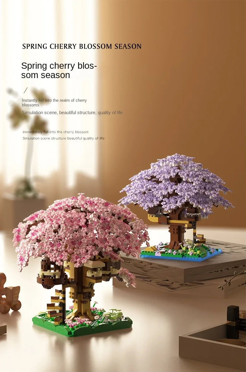 Spring pink cherry tree - Model to assemble