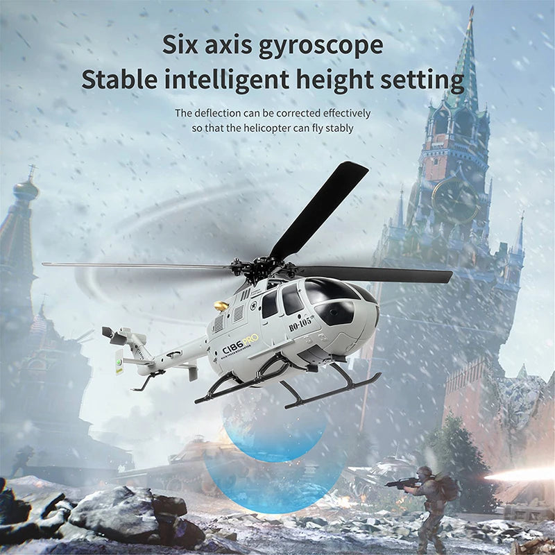 C186 PRO RC Helicopter 4CH BO105 Remote Control Airplane 6 Axis Electronic Gyroscope Aircraft Plane Toys for Children Model to assemble
