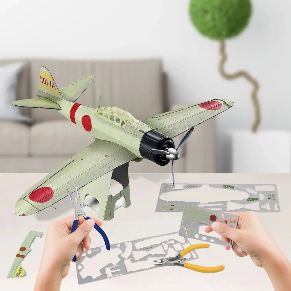 Airplane 3D Metal Puzzle DIY - Model to assemble