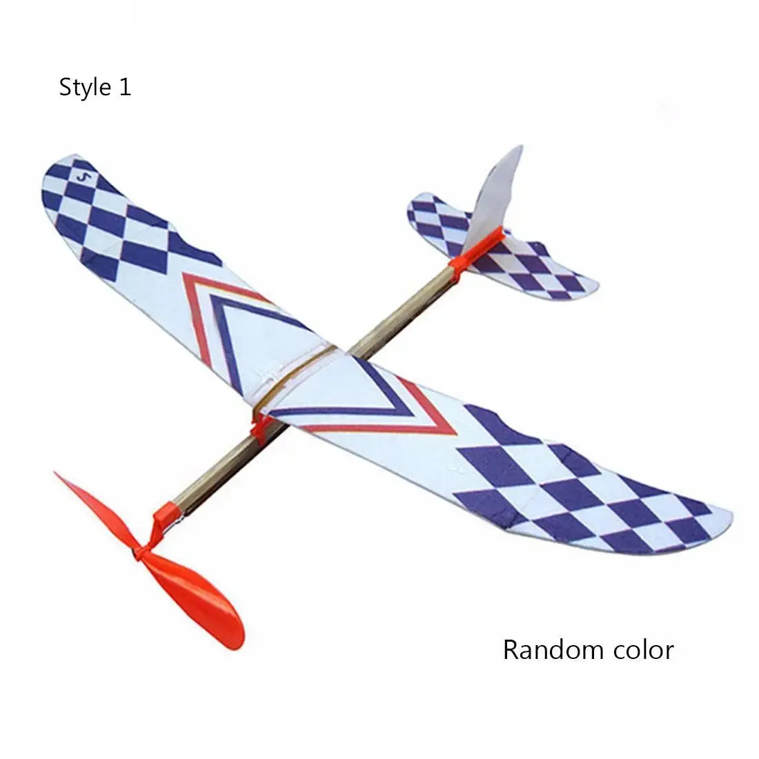 DIY Foam Glider Airplane Model Kit – Rubber Band Powered Flying Aircraft Assembly Toy for Kids - Model to assemble