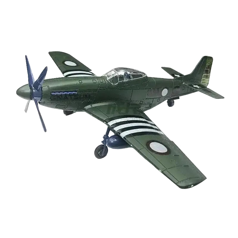 1:48 WWII P-51D Mustang Fighter Model Kit — 4D, Glue-Free, 6-Color, 20 Pieces