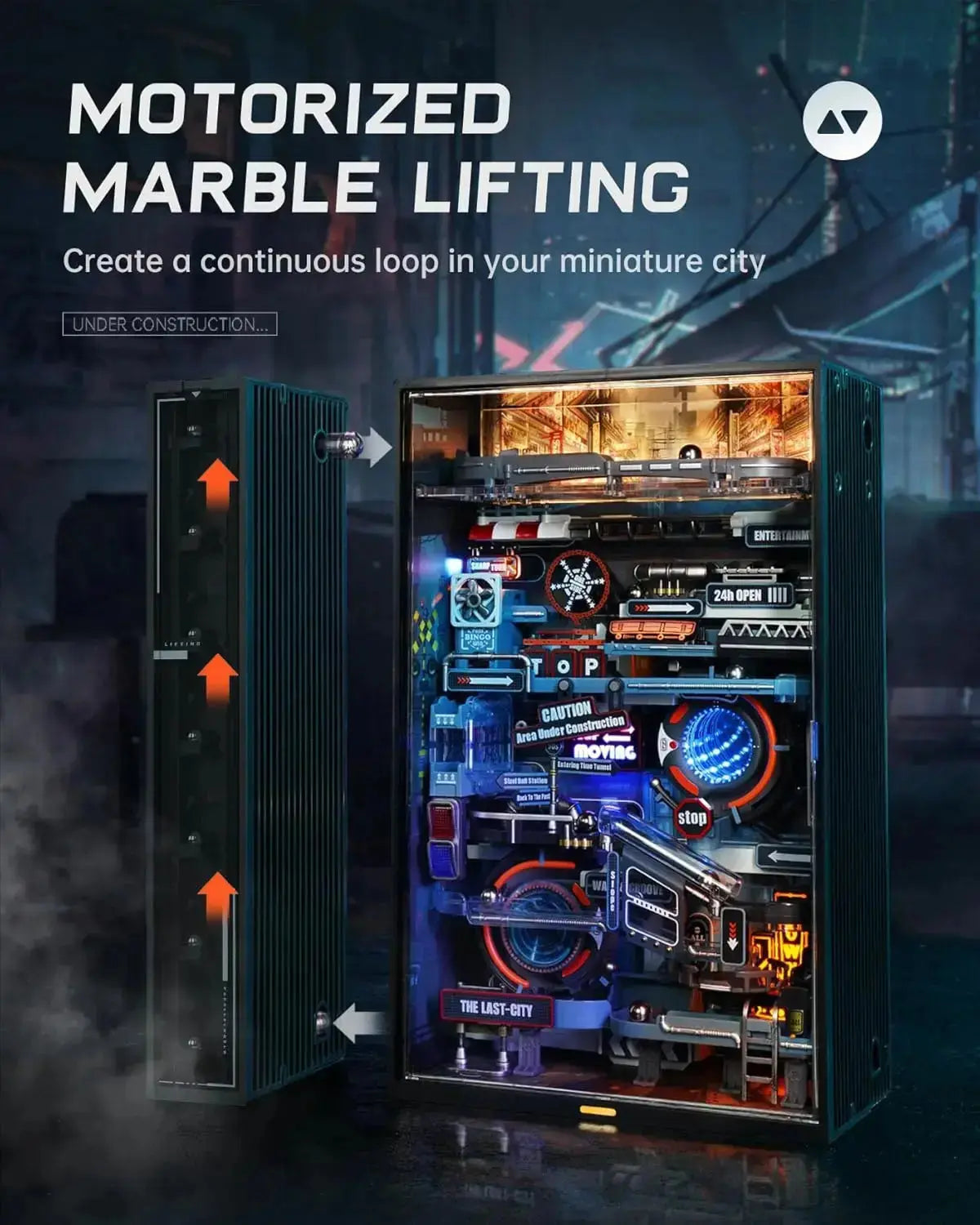 The Last City Parallel World Building Toy Set Futuristic Marble Run Automatic 3D Gaming Decoration - Model to assemble