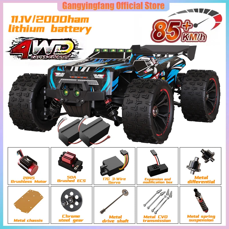 SG116 9522PRO 85KM/H High Speed RC Car Brushless 4WD Off-Road Drift Remote Control Car 1:16 Professional Racing Cars vs SG116MAX Model to assemble