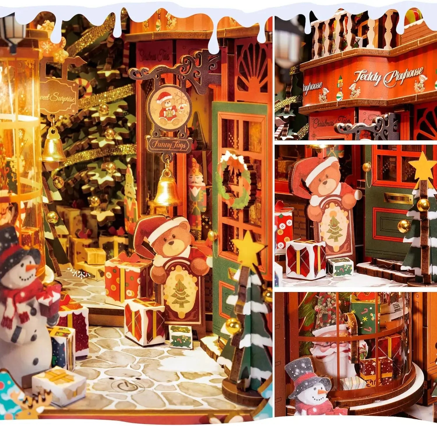 Christmas Dollhouse Bookend - Model to assemble