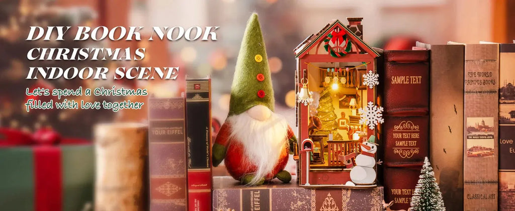 Christmas Dollhouse Bookend - Model to assemble