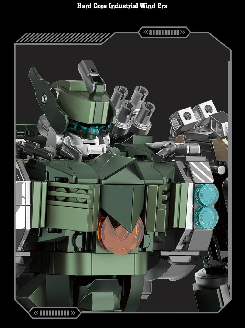 1403pcs Large Mecha Warrior Building Blocks Set Battle Robots Action Figure Model Kits Adult Teens Assembled Toys Gifts For Boys Model to assemble