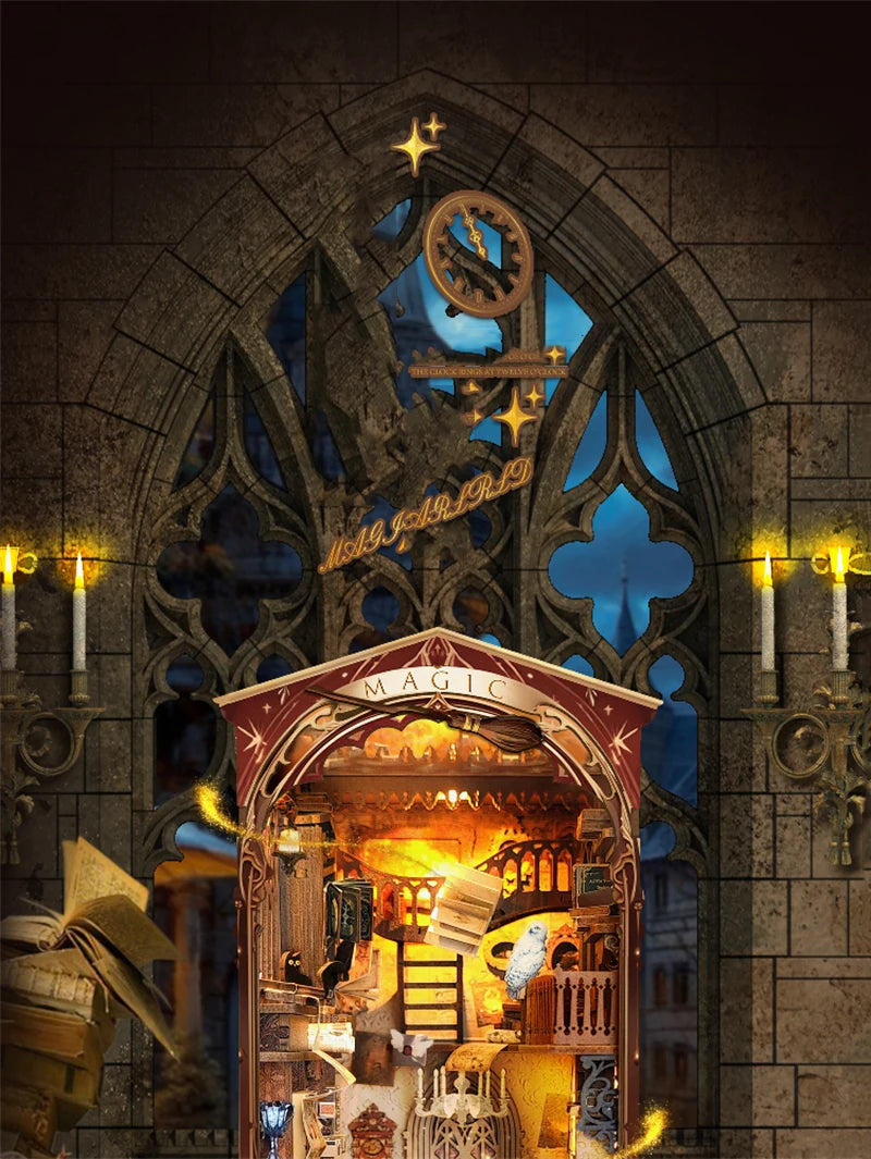 Magic Night Alley with LED lights - Model to assemble