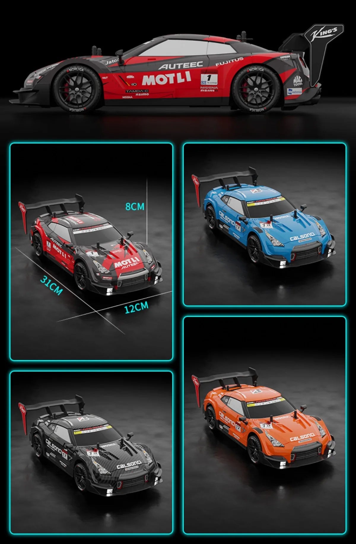 GTR 2.4G Drift Racing Car 4WD Off-Road,Remote Control Vehicle Electronic Hobby Toys For Kids RC Car Model to assemble