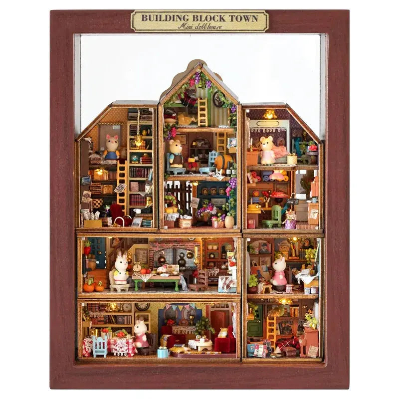 Building Block Town Dollhouse - Model to assemble
