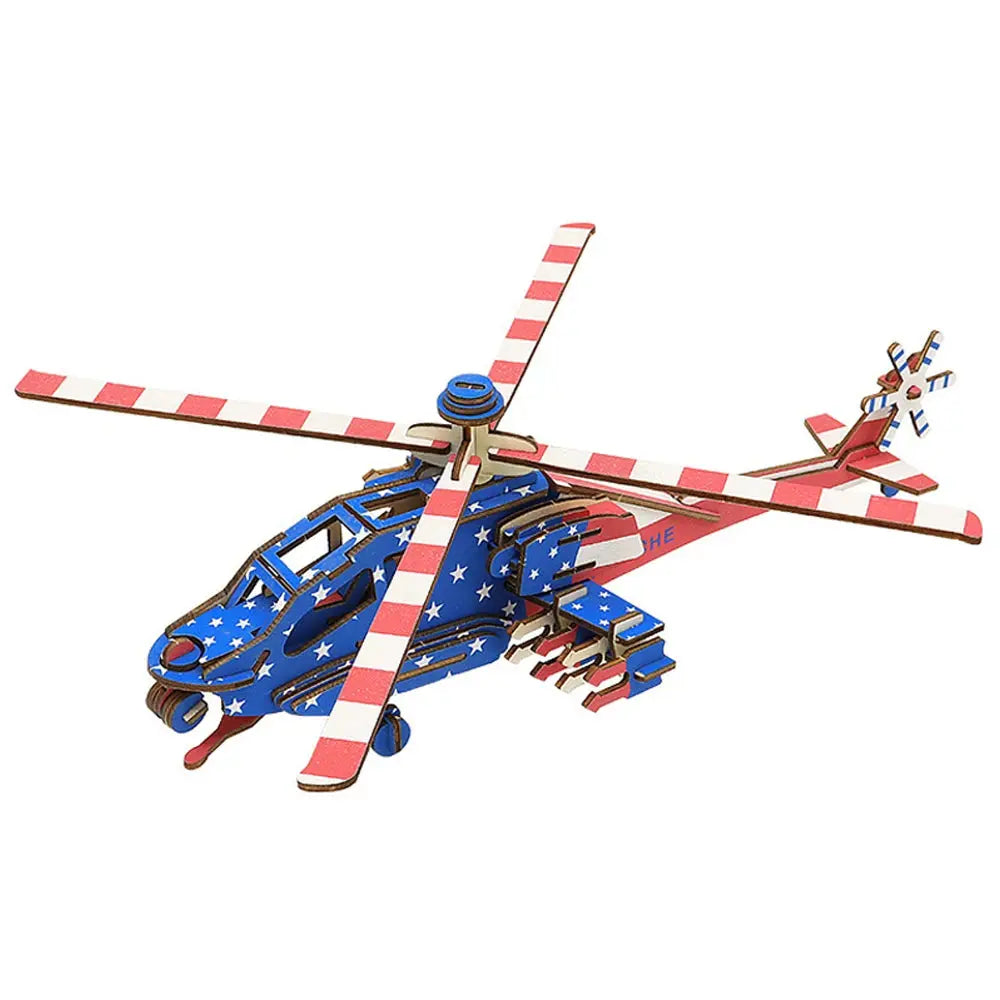 DIY Wooden 3D Fighter Jet Puzzle Model Kit – Handmade Airplane Assembly Toy for Kids - Model to assemble