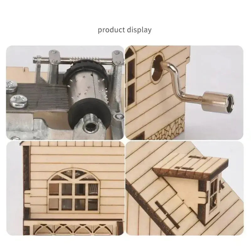 Wooden House Music Box Model Kit - Model to assemble