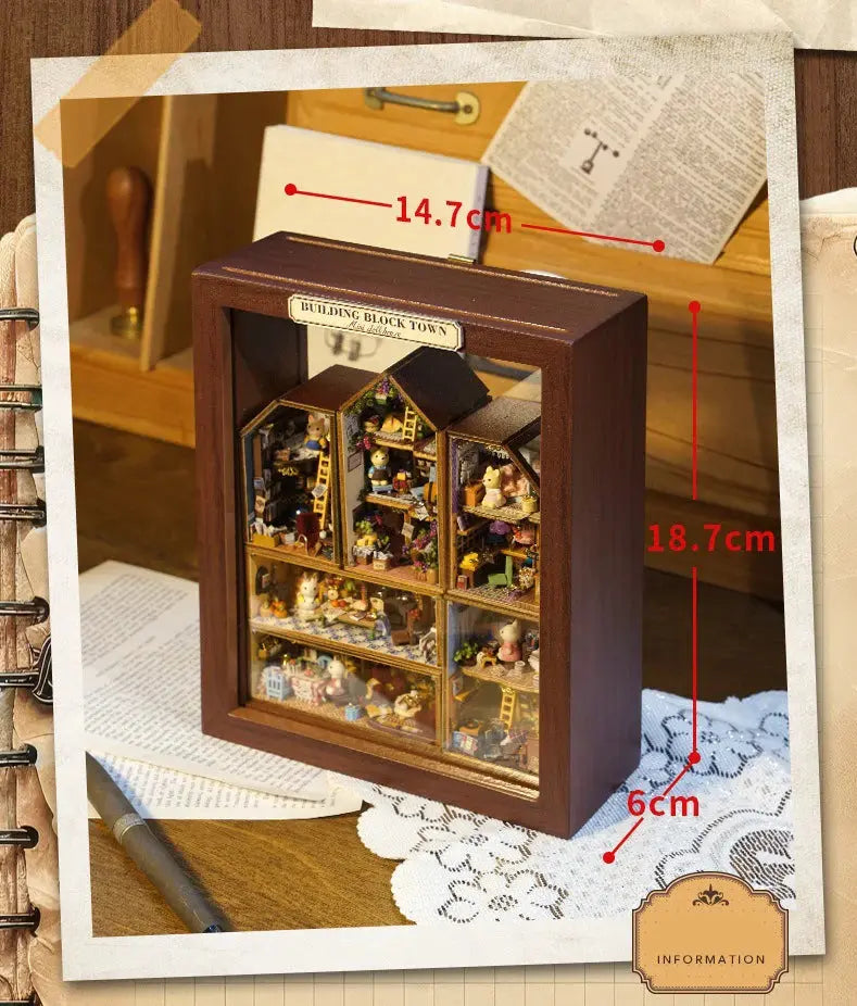 Building Block Town Dollhouse - Model to assemble