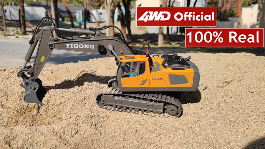 4WD Remote Control Excavator Toy Radio Controlled RC Dump Truck Vehicle Crawler Bulldozer Construction Car Gifts for Kids Boys Model to assemble