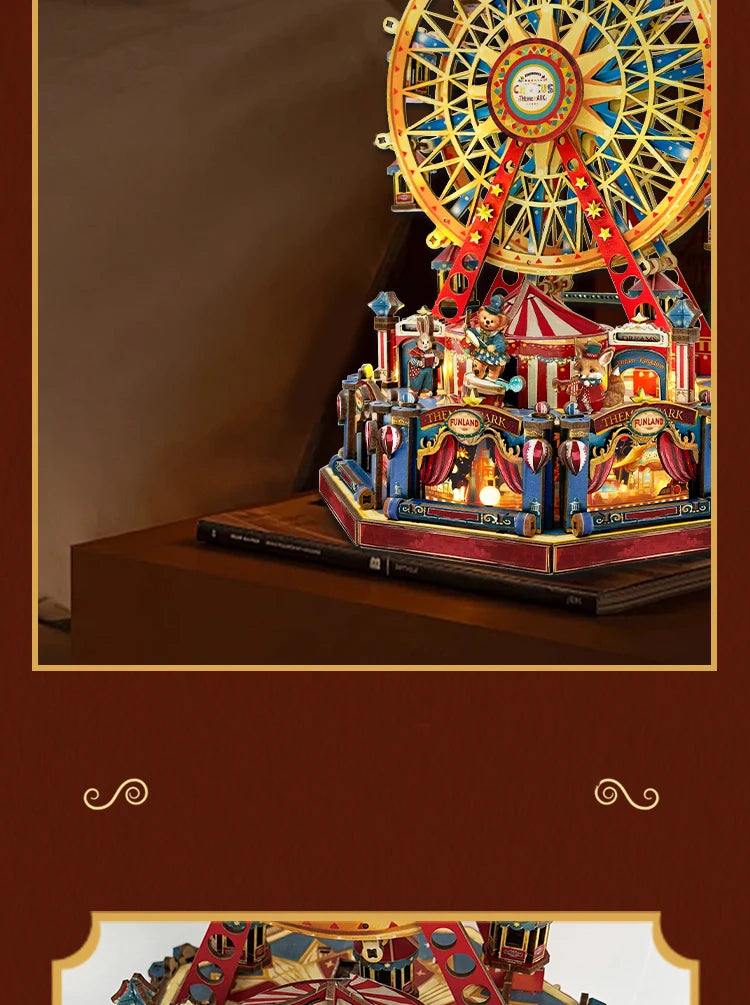 Century Ferris Wheel Music Box Doll Houses - Model to assemble