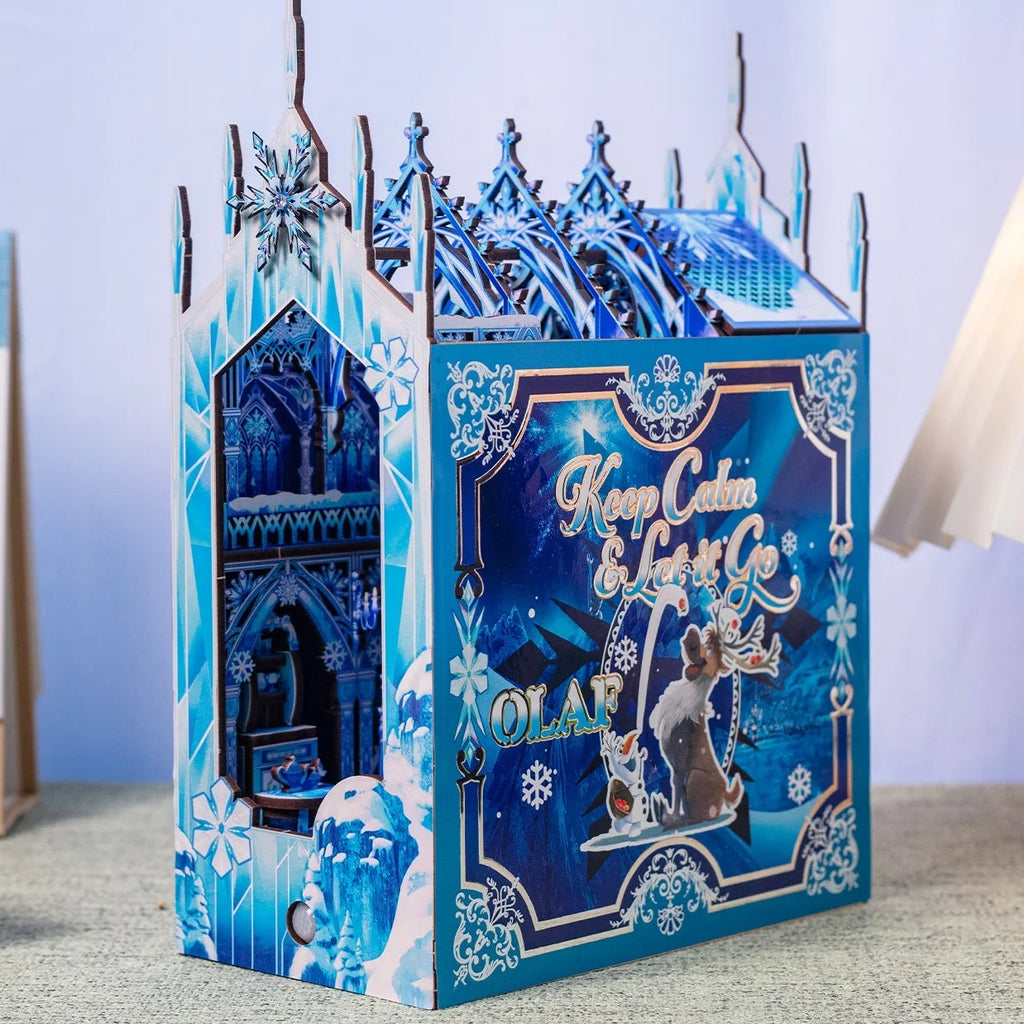 MU Frozen Bookend 3D Metal Puzzle DIY Assembly Kit, Brain Teaser, Office Decor, Birthday Christmas Halloween Gift, Collectible Model to assemble