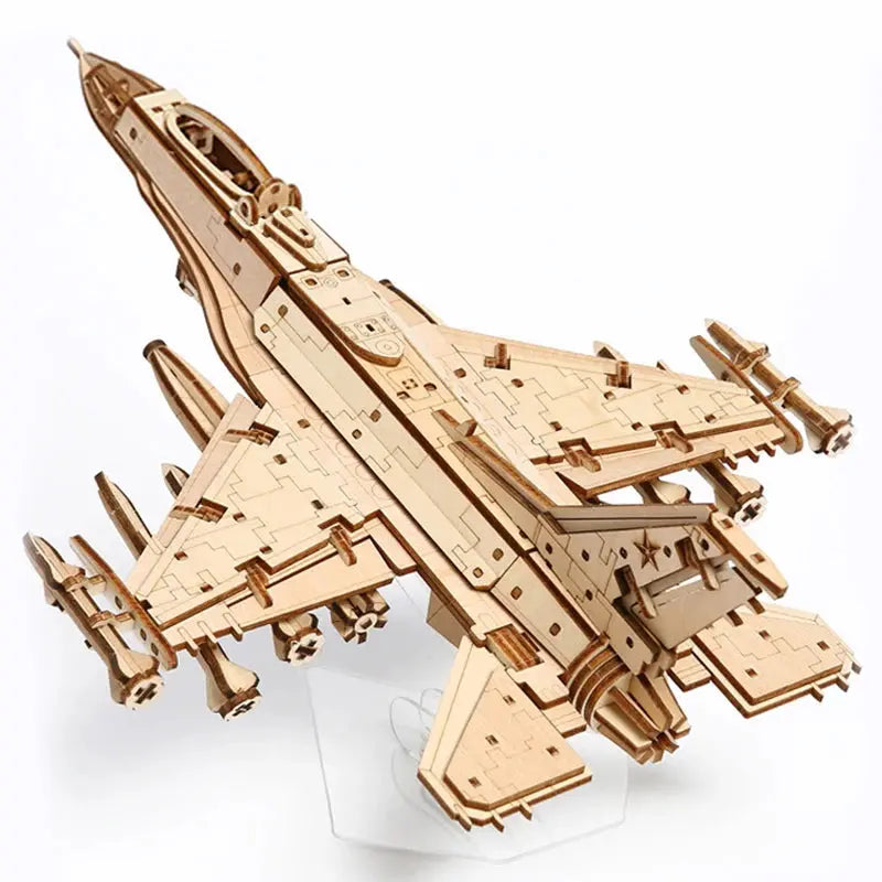 3D Wooden Fighter Jet Model Kit - Model to assemble
