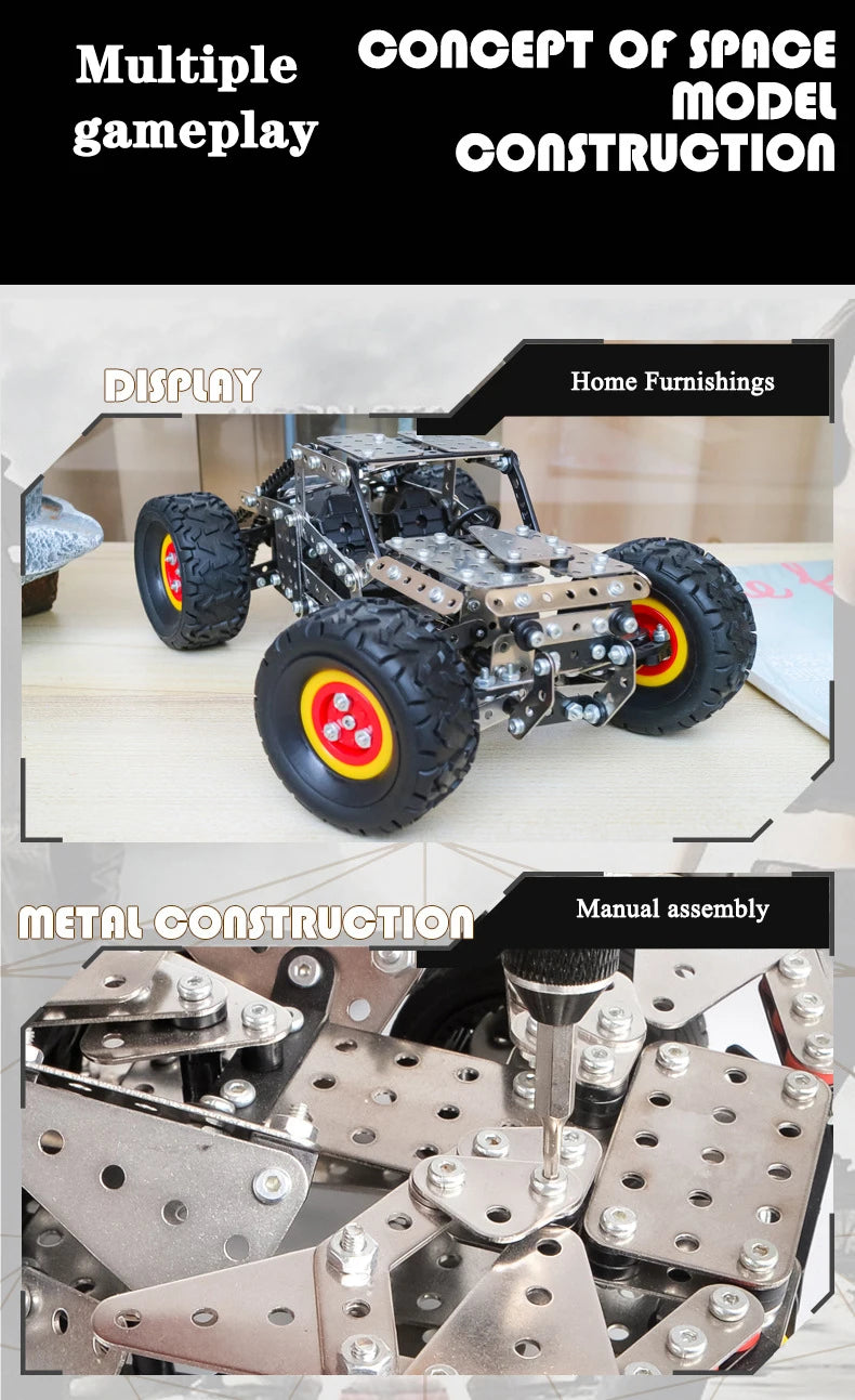 Racing Off-road Vehicle Model Screws And Nuts Disassembly