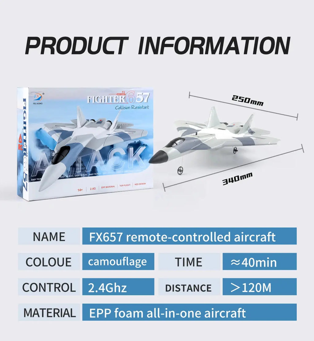 SU-35 RC Fighter Jet Foam Glider – 2.4G Remote Control Fixed Wing Airplane for Kids & Hobbyists - Model to assemble