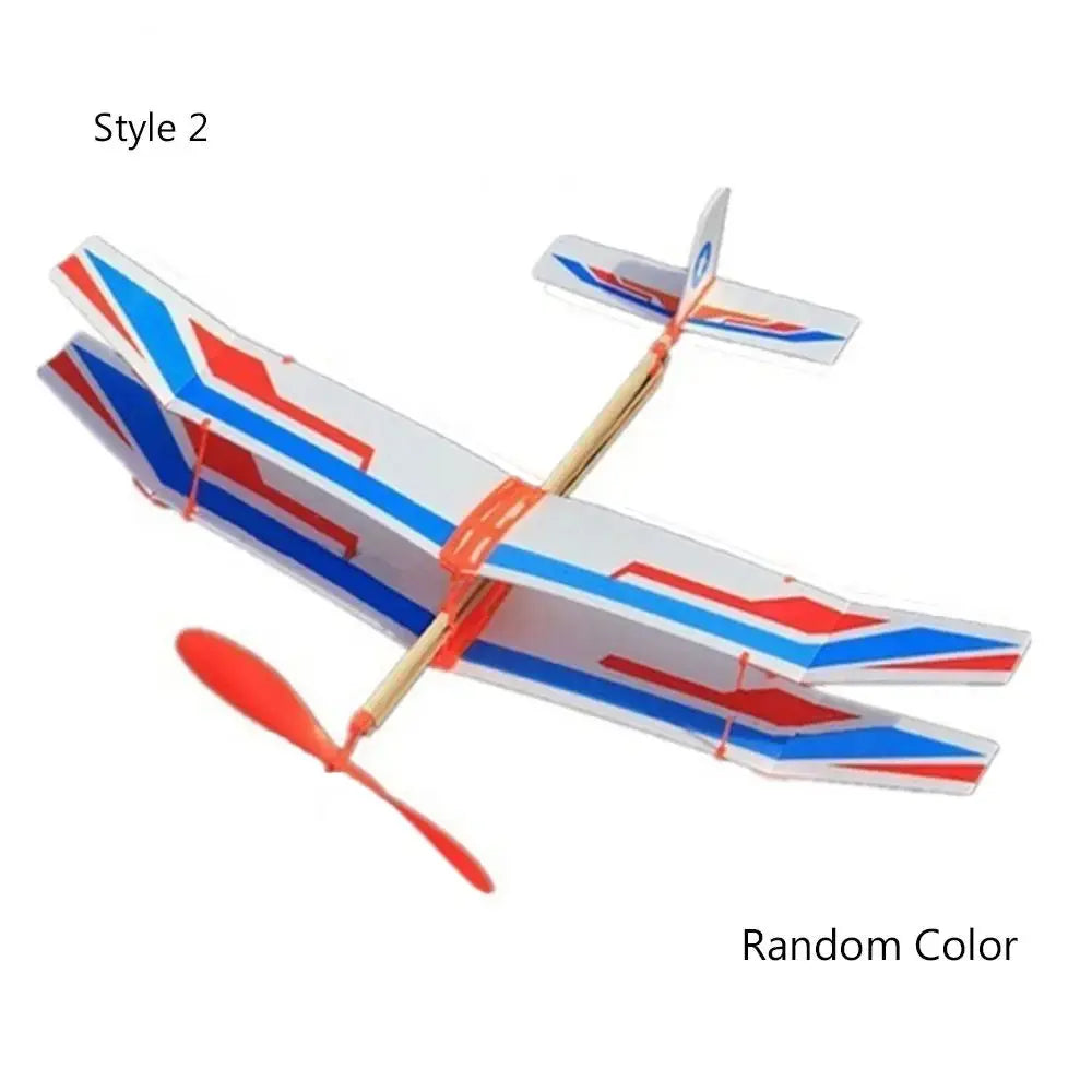 DIY Foam Glider Airplane Model Kit – Rubber Band Powered Flying Aircraft Assembly Toy for Kids - Model to assemble