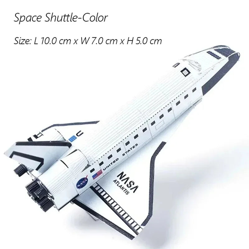 3D Metal Puzzle UFO DIY Handmade Space Exploration Spacecraft Assembly Model Jigsaw Puzzle Toys For Adult Kids Model to assemble