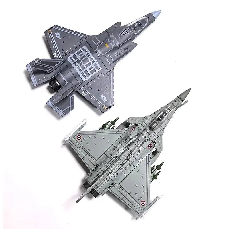 DIY Military Aircraft Model Kit – F14, F35, B2 Bomber & AH64 Helicopter Building Blocks - Model to assemble