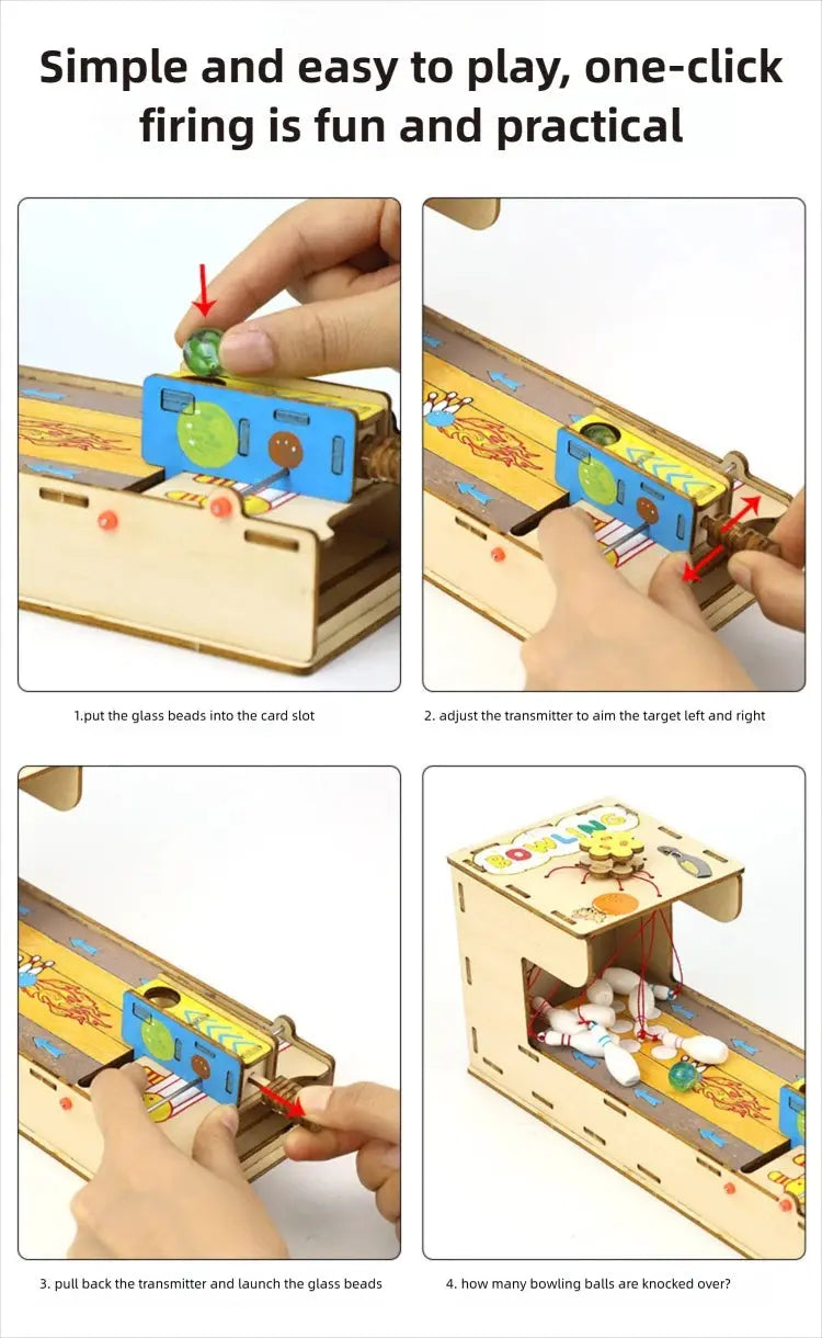Mini Bowling Ball Wooden Model Kit Model to assemble