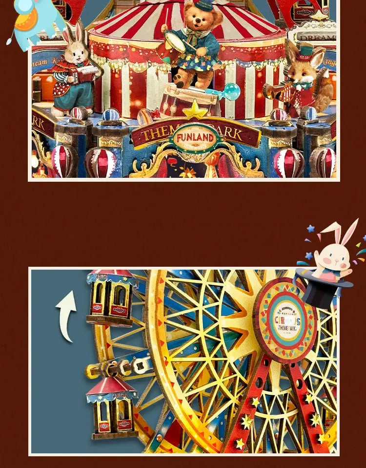 Century Ferris Wheel Music Box Doll Houses - Model to assemble