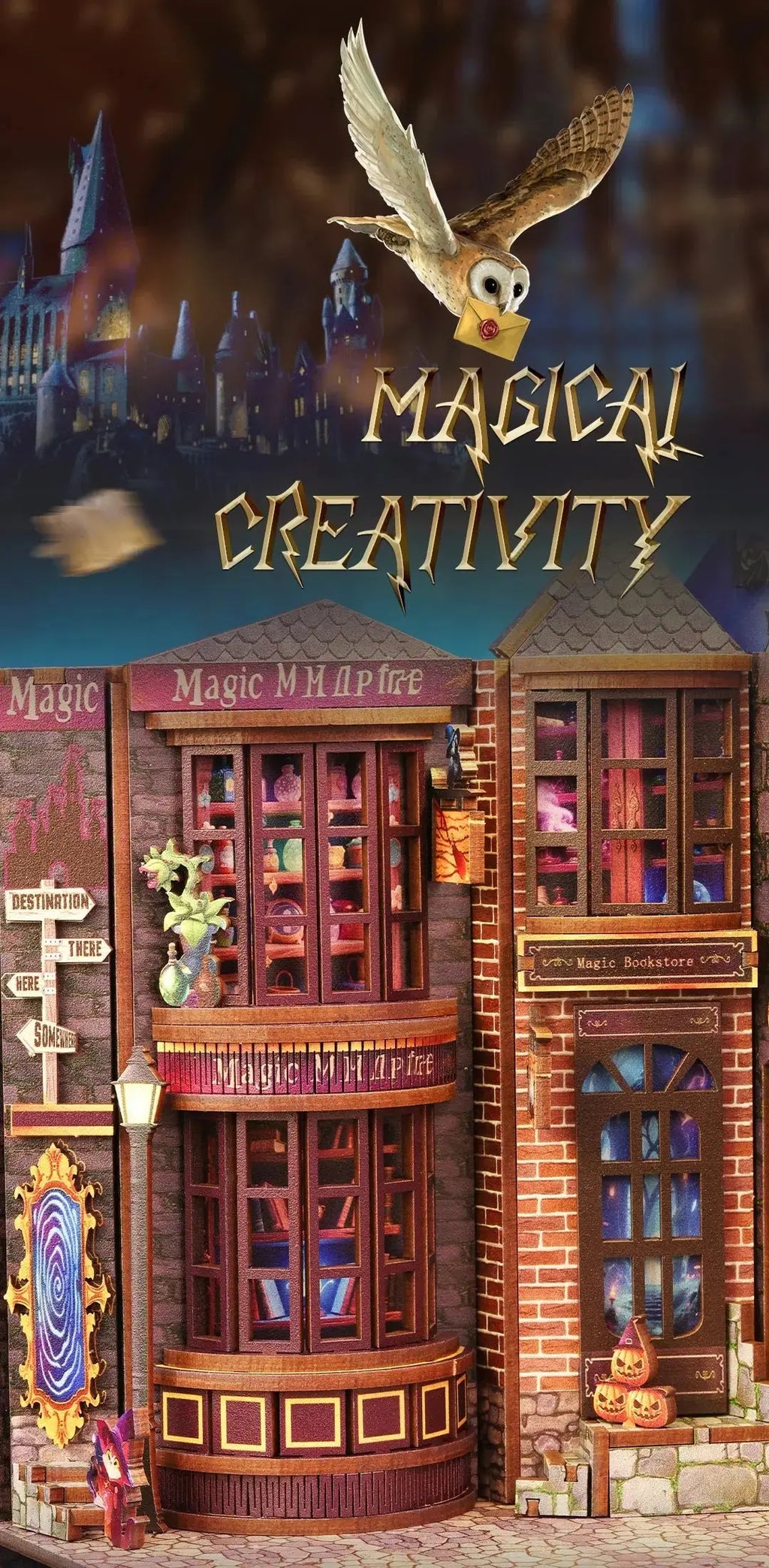 "Magic Alley" Bookend - Model to assemble