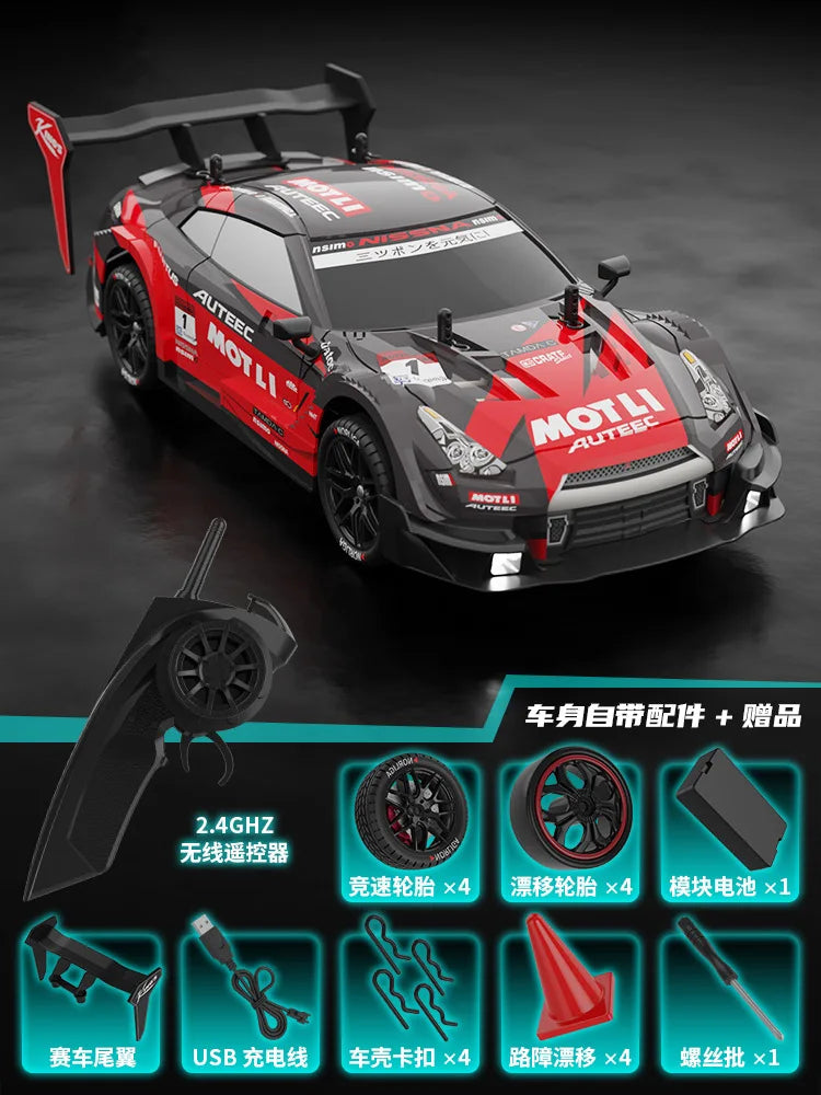 GTR 2.4G Drift Racing Car 4WD Off-Road,Remote Control Vehicle Electronic Hobby Toys For Kids RC Car Model to assemble