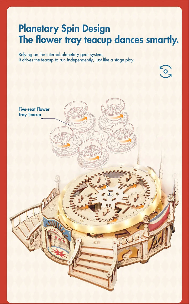 Tilt-A-Whirl The Tea Cup - Model to assemble