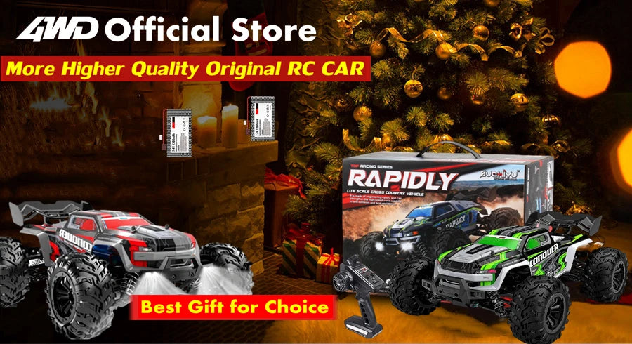 4WD Remote Control Car Off Road 4x4 RC High Speed Buggy Truck Super Brushless 50 or 80KM/H Fast Drift Racing Toy Kids Adults Model to assemble