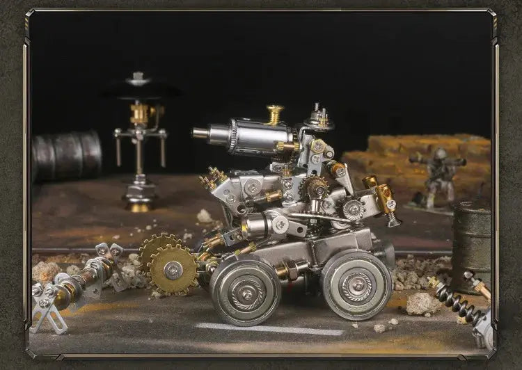 Mechanical Armor 3D Metal Puzzle Kit – DIY Tank, Motorcycle, Cannon & Airship Model Building Set for Adults - Model to assemble