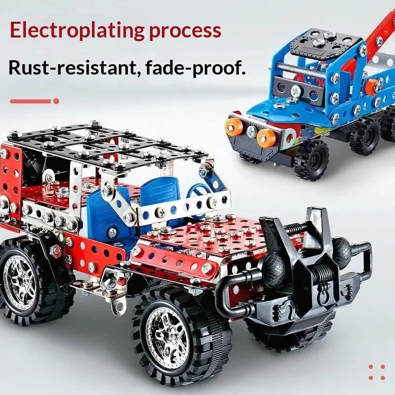 Metal Off-Road Vehicle Building Blocks - Model to assemble