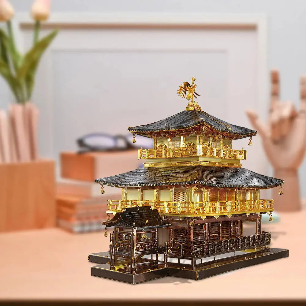 Golden Pavilion Japan Architecture Metal Model to assemble