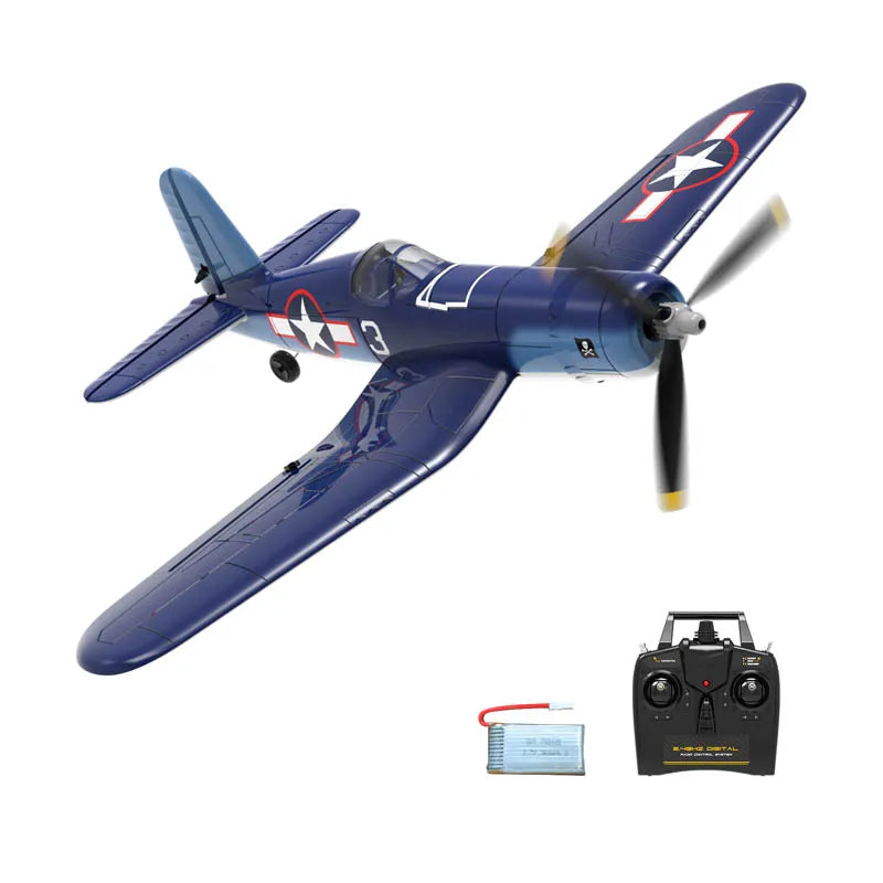 Volantex New Spitfire RC Plane EPP 400mm Wingspan RC Fighter One Key Aerobatic 2.4G 4CH RTF Warbird Plane Model to assemble