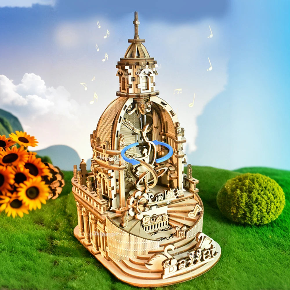Castle/Fairy Music Box Electric Rotating - Model to assemble