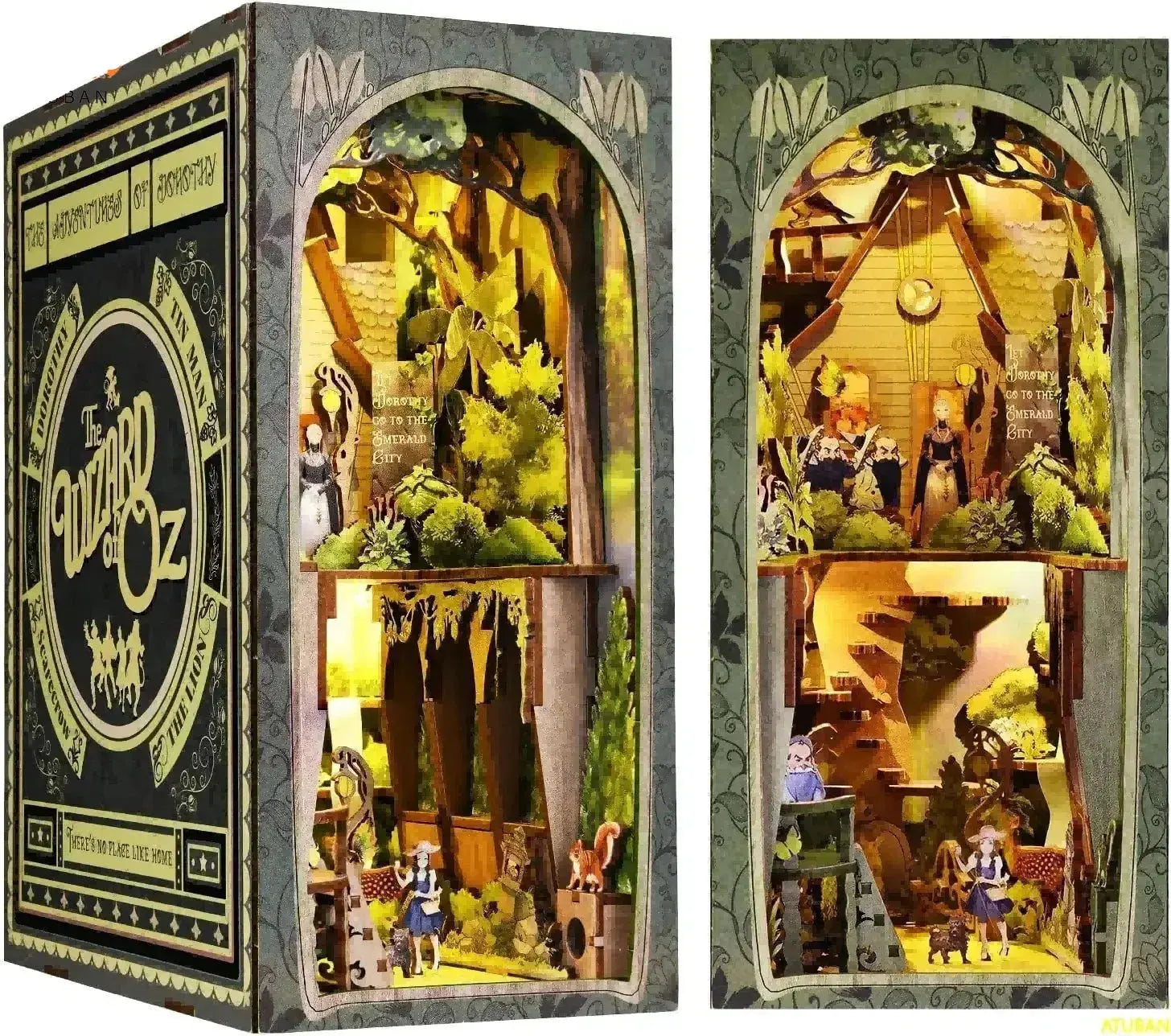 The Master's Dollhouse bookend with LED Light - Model to assemble