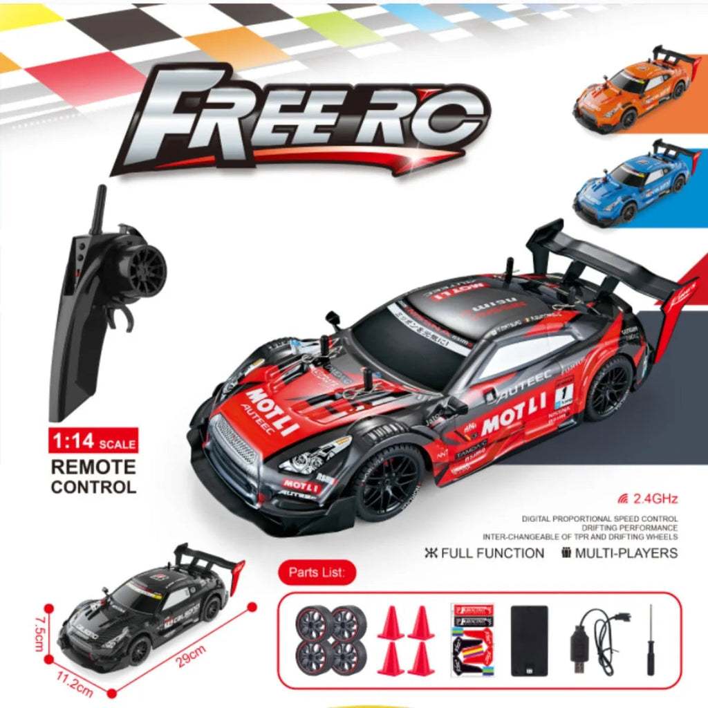 GTR 2.4G Drift Racing Car 4WD Off-Road,Remote Control Vehicle Electronic Hobby Toys For Kids RC Car Model to assemble