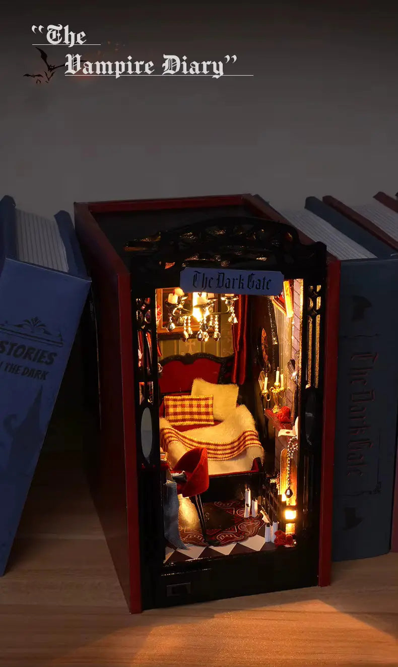 The Dark Gate DIY Book Nook Kit Model to assemble