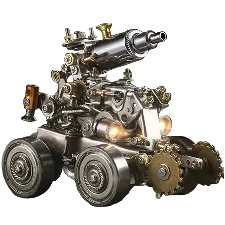 Mechanical Armor 3D Metal Puzzle Kit – DIY Tank, Motorcycle, Cannon & Airship Model Building Set for Adults