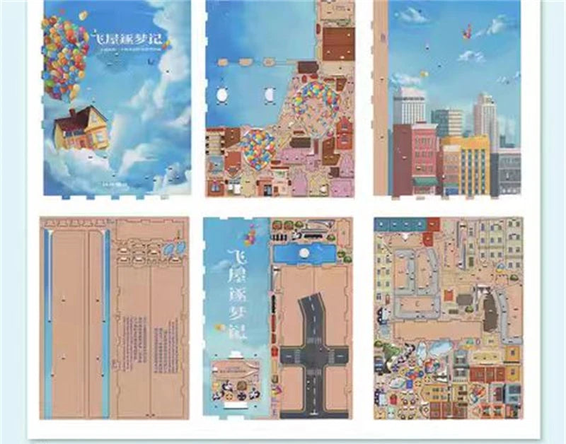 UP Book Nook Figurines Miniature Kits Bookshelf - Model to assemble